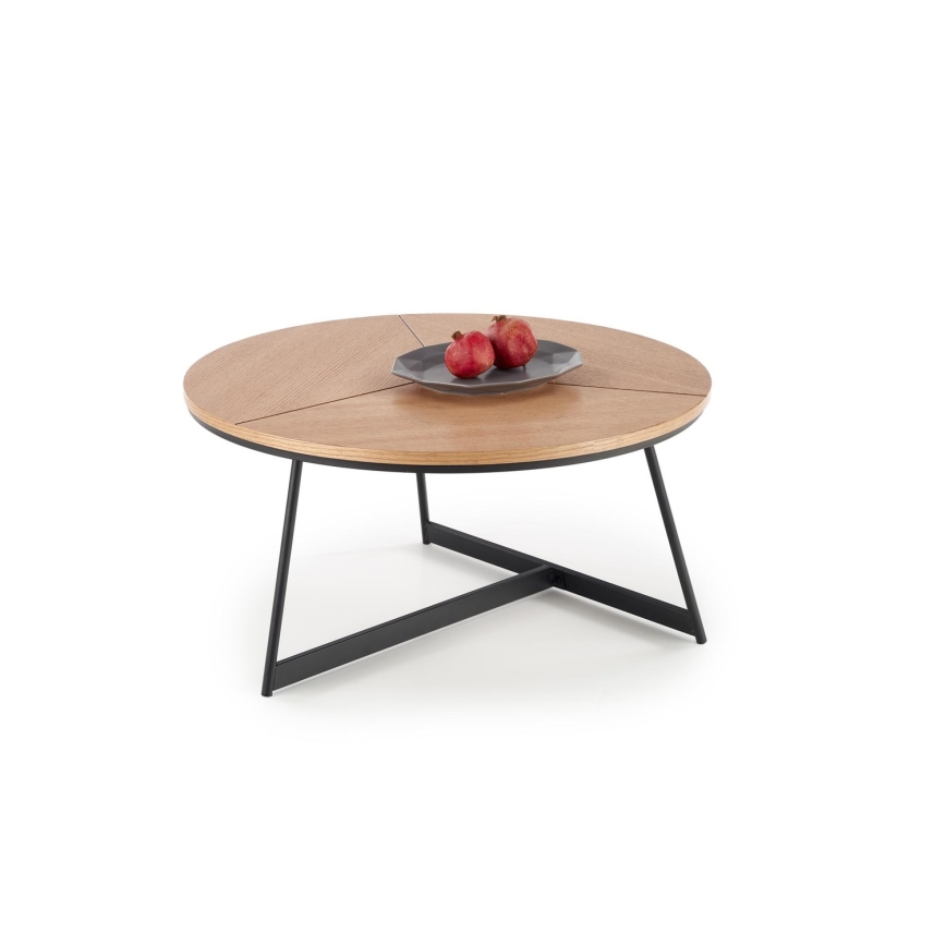 Soffbord KARIDA 41x80 cm beige/svart