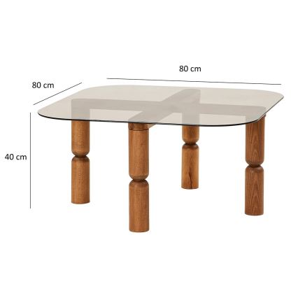Soffbord KEI 40x80 cm brun/brons