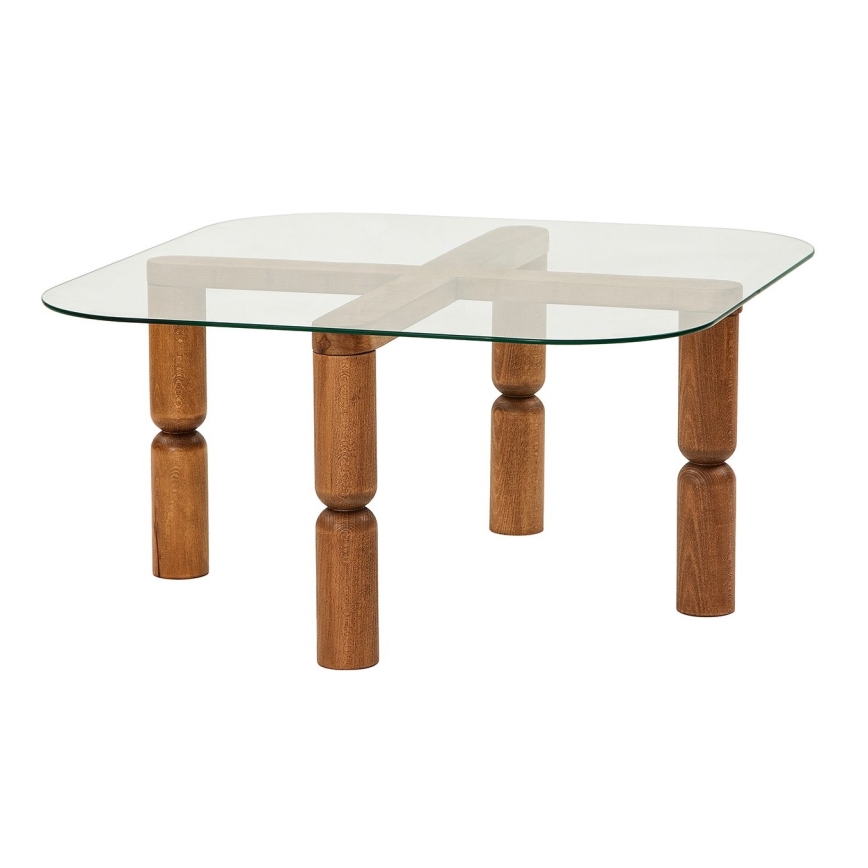 Soffbord KEI 40x80 cm brun/genomskinlig