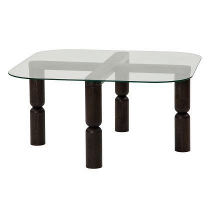 Soffbord KEI 40x80 cm brun/genomskinlig