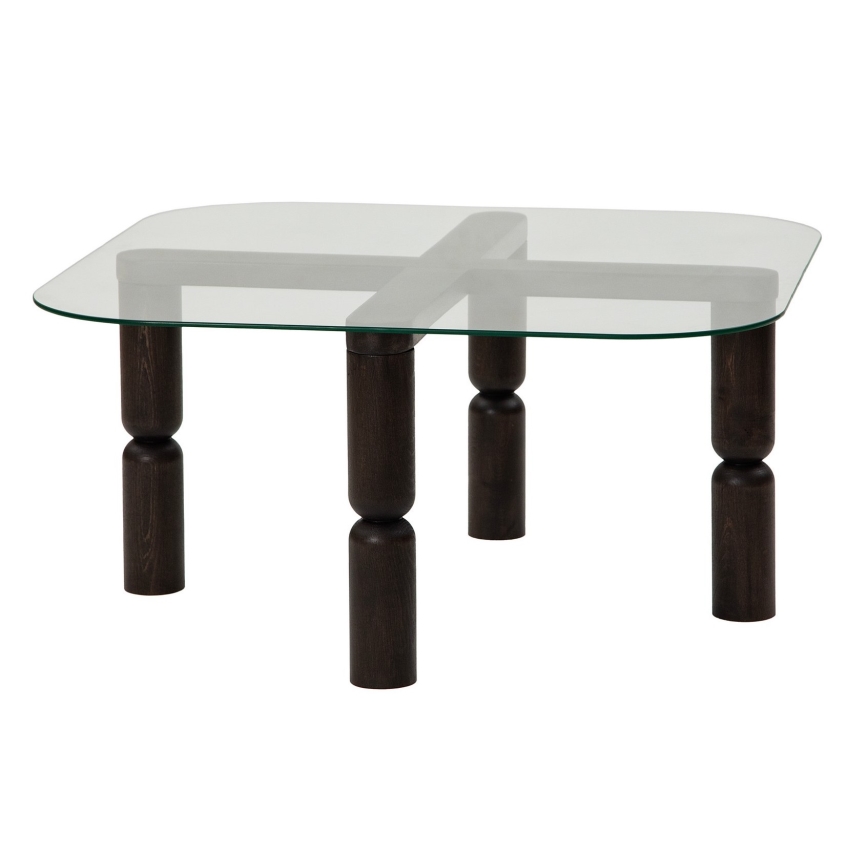 Soffbord KEI 40x80 cm brun/genomskinlig