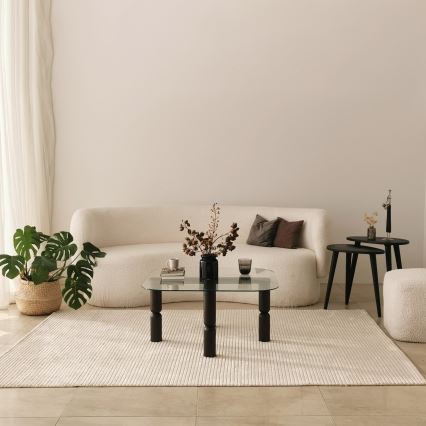 Soffbord KEI 40x80 cm brun/genomskinlig
