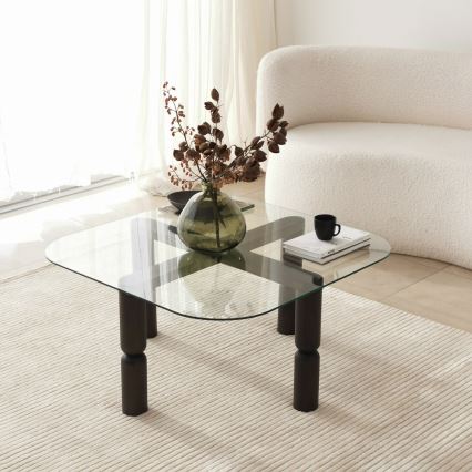 Soffbord KEI 40x80 cm brun/genomskinlig