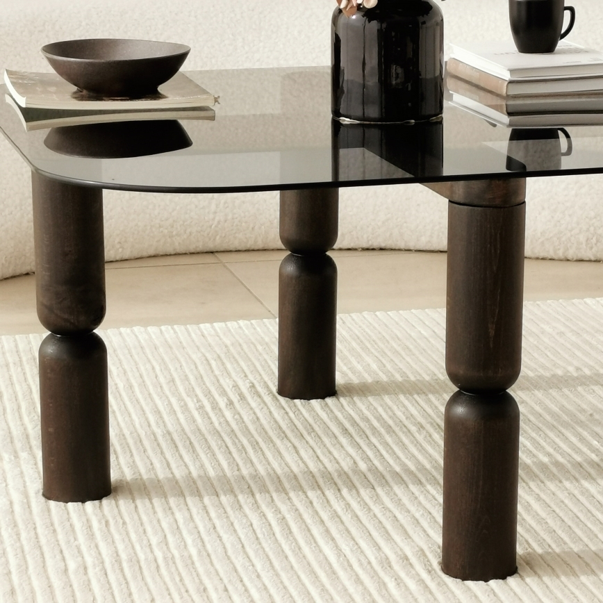 Soffbord KEI 40x80 cm brun/svart