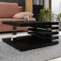Soffbord KYOTO 31x60 cm lesklá svart