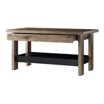 Soffbord LANDU 50x100 cm brun/svart