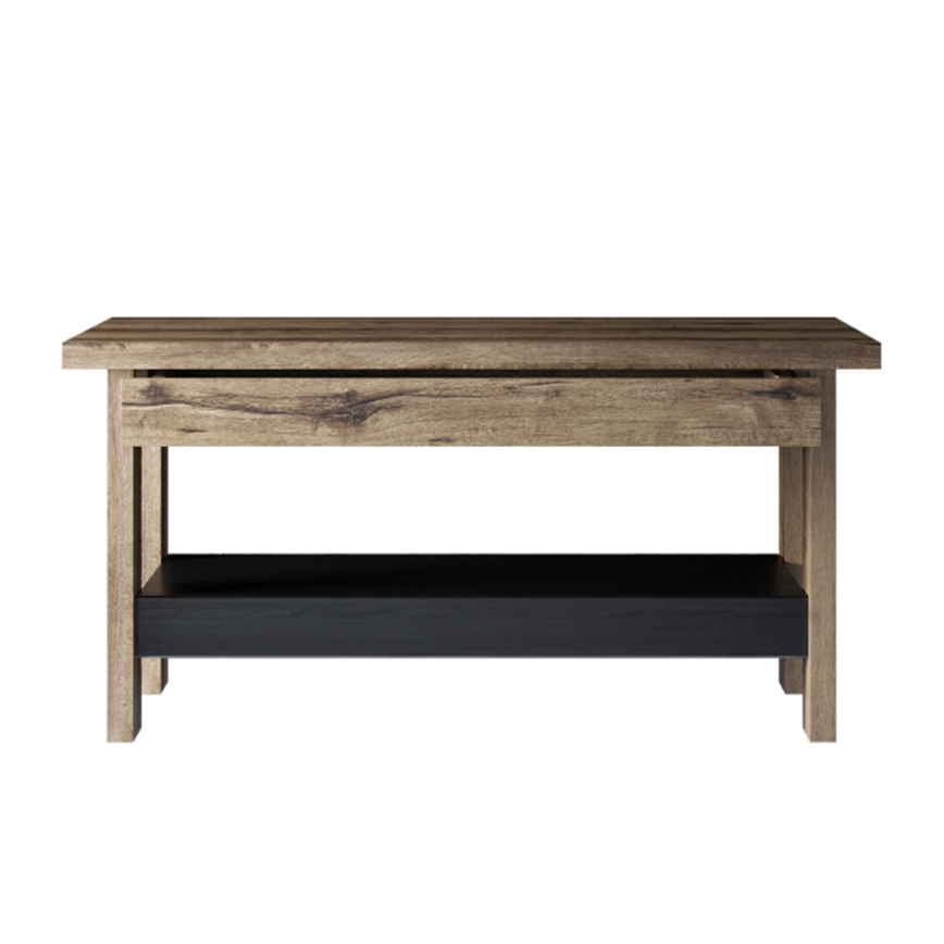 Soffbord LANDU 50x100 cm brun/svart