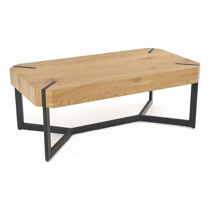 Soffbord LAVIDA 43x110 cm gyllene ek/svart