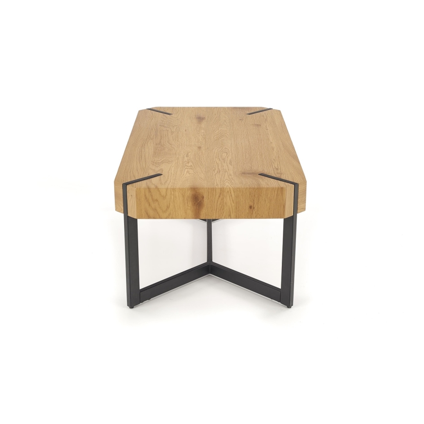 Soffbord LAVIDA 43x110 cm gyllene ek/svart