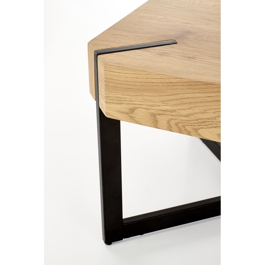 Soffbord LAVIDA 43x110 cm gyllene ek/svart