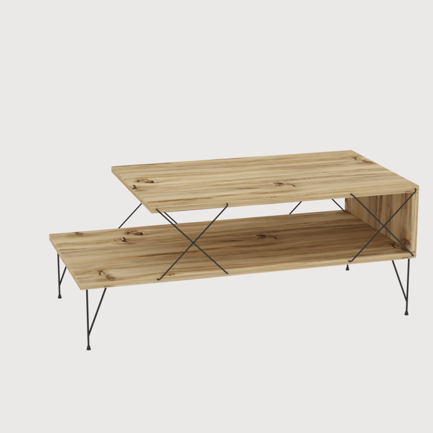 Soffbord LOIRE 40x100 cm beige/svart