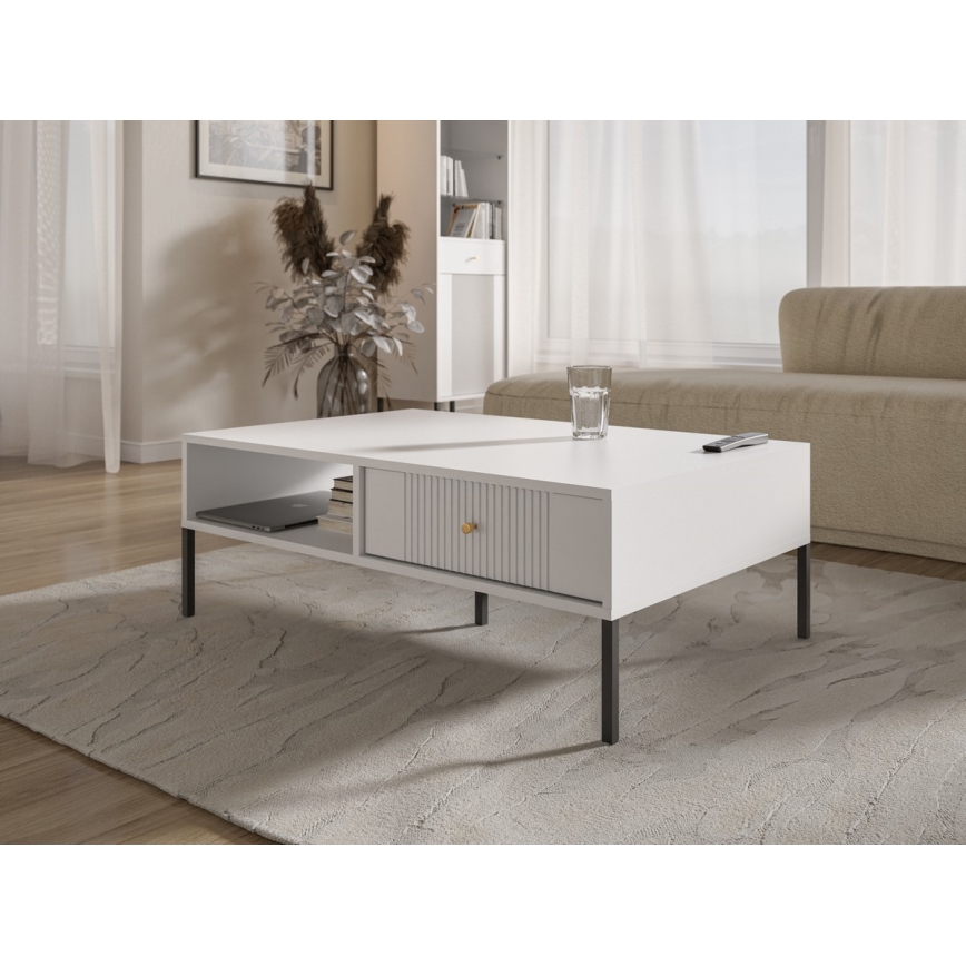 Soffbord LUE vit/svart