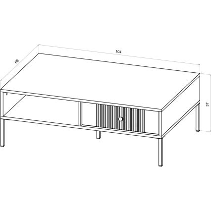 Soffbord LUE vit/svart