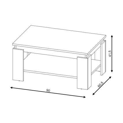 Soffbord LUNO ek artisan/svart