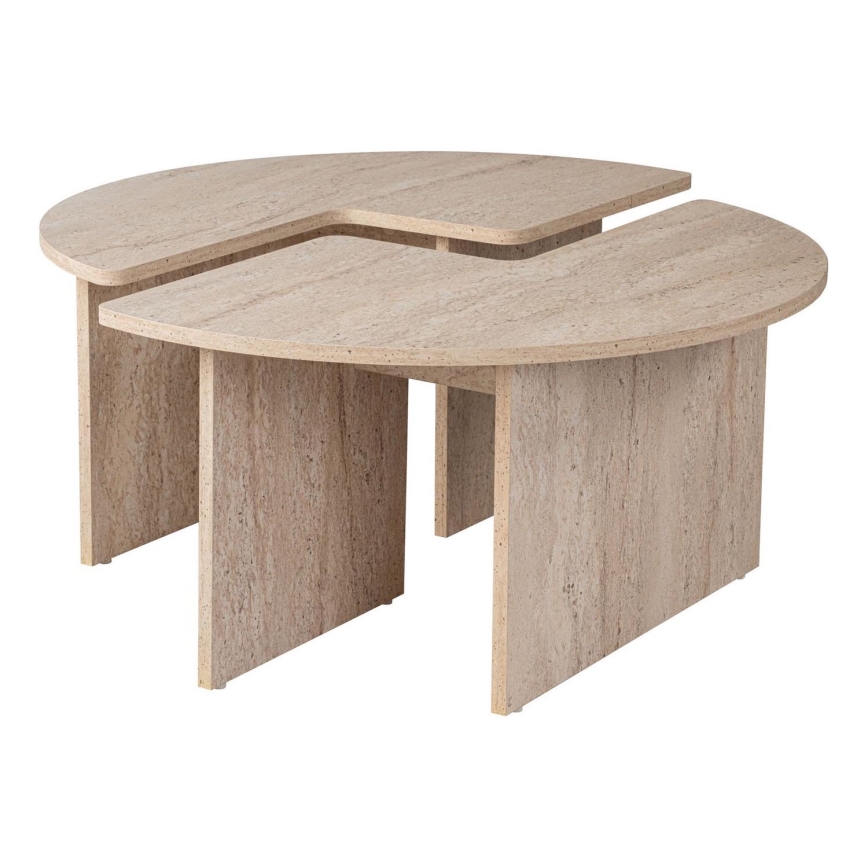 Soffbord LUVIA med beige marmordekor