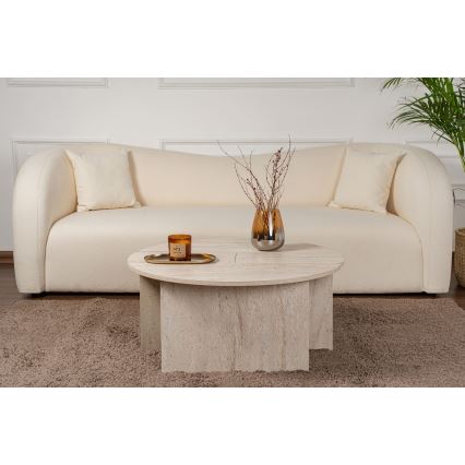 Soffbord LUVIA med beige marmordekor