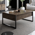 Soffbord LUXE 40x90 cm valnöt/svart