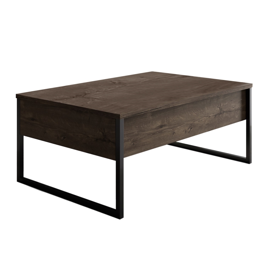 Soffbord LUXE 40x90 cm valnöt/svart