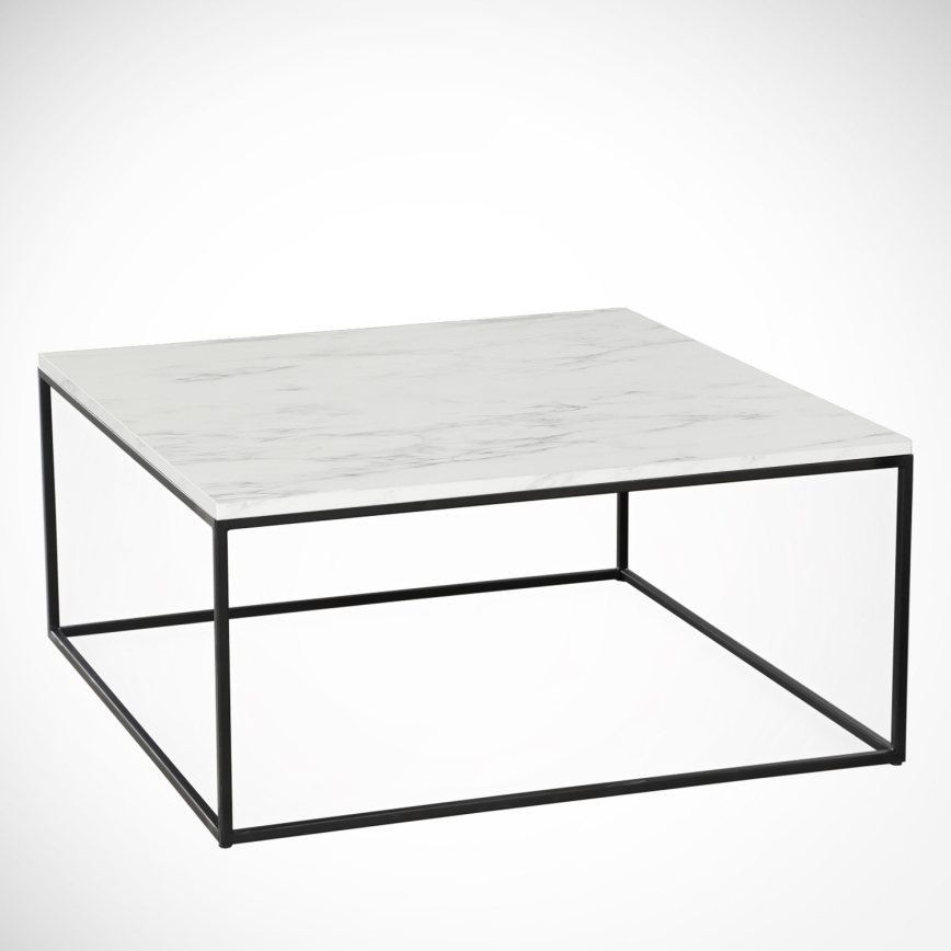 Soffbord MARMO 43x75 cm svart/vit