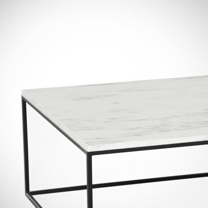 Soffbord MARMO 43x75 cm svart/vit