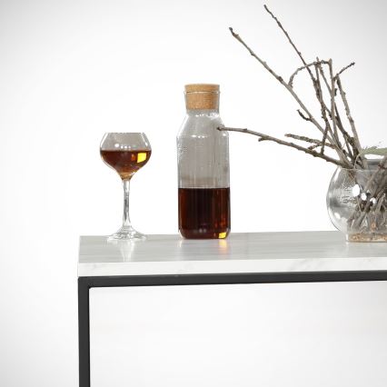Soffbord MARMO 43x75 cm svart/vit