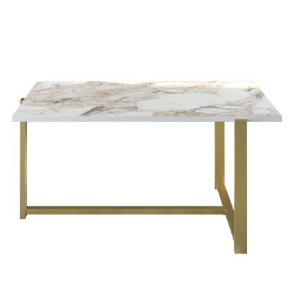 Soffbord MERIDETHS 45x92 cm guld/vit