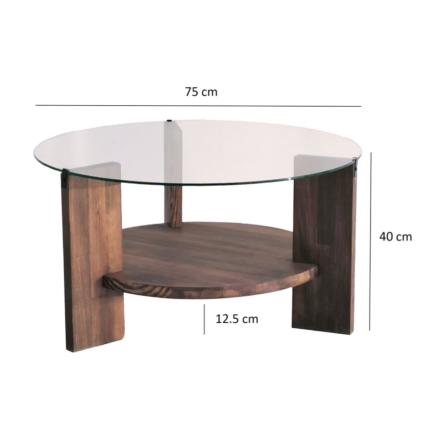 Soffbord MONDO 40x75 cm tall/genomskinlig