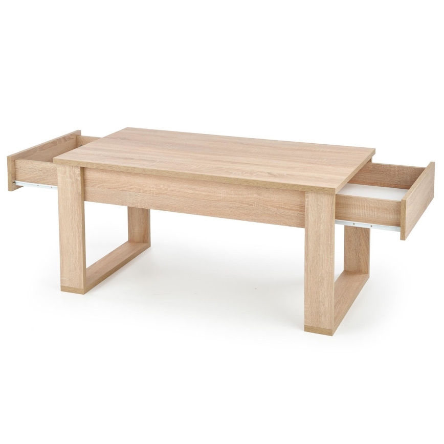 Soffbord med drawers NEA 52x110 cm beige/ek sonoma