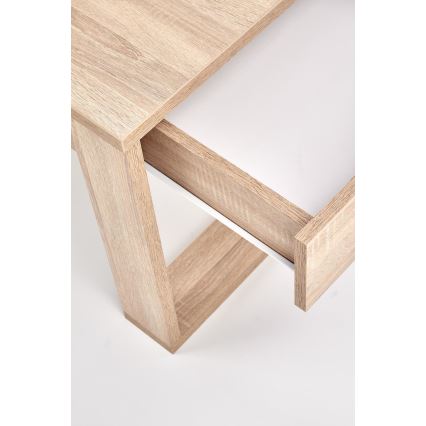 Soffbord med drawers NEA 52x110 cm beige/ek sonoma