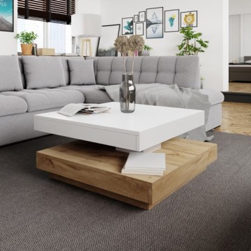 Soffbord NENANI 34x70 cm vit/ek wotan