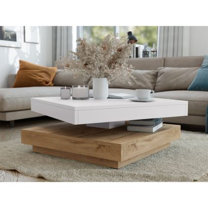 Soffbord NENANI 34x70 cm vit/ek wotan
