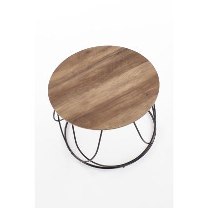 Soffbord NUBIRA 41x60 cm svart/brun