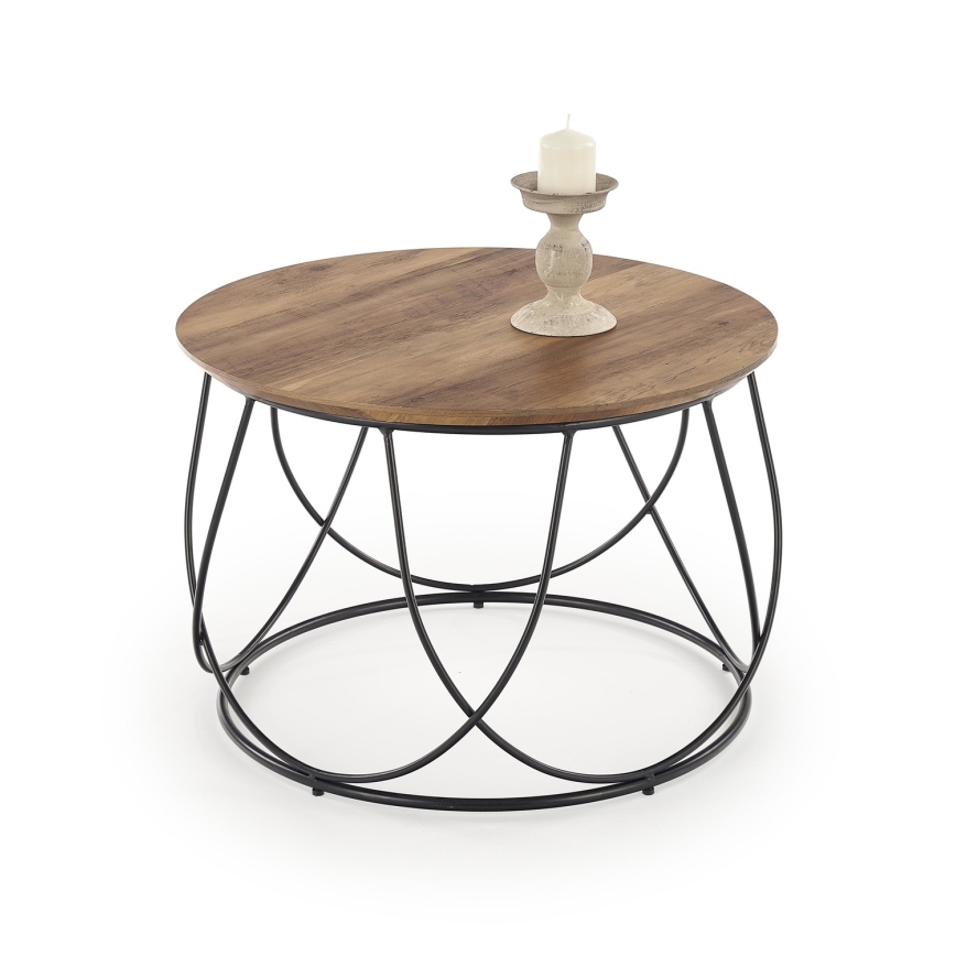 Soffbord NUBIRA 41x60 cm svart/brun