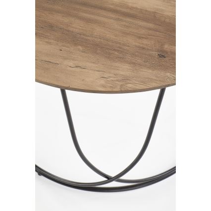 Soffbord NUBIRA 41x60 cm svart/brun