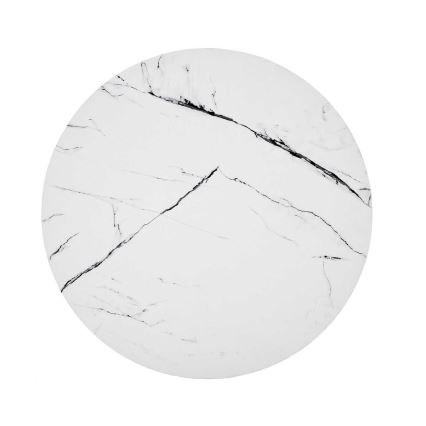 Soffbord NUBIRA 41x60 cm svart/marmordekor