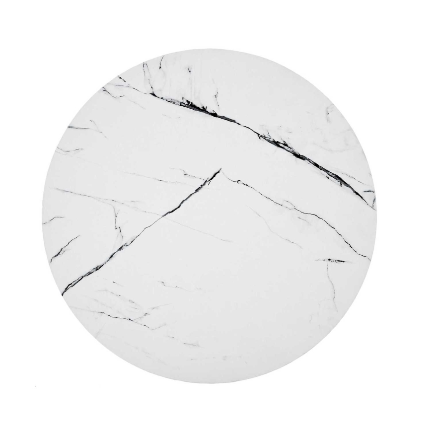 Soffbord NUBIRA 41x60 cm svart/marmordekor