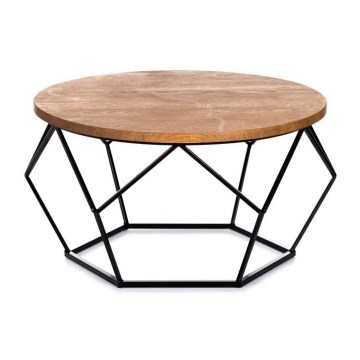 Soffbord OAKLOFT 40x70 cm svart/ek