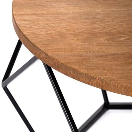 Soffbord OAKLOFT 40x70 cm svart/ek