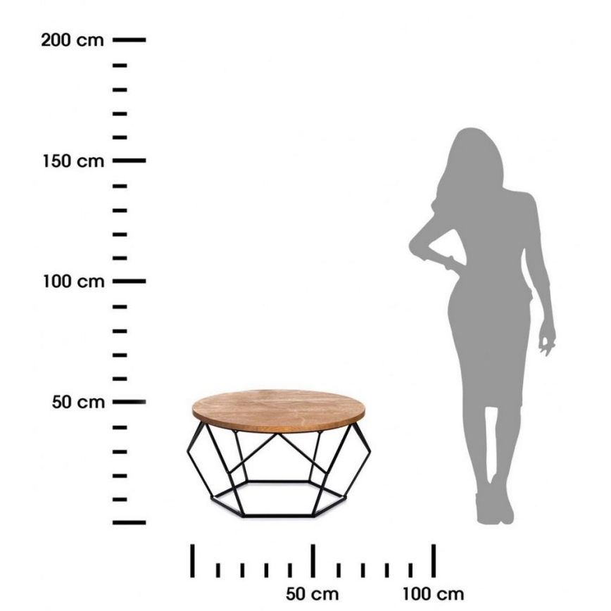 Soffbord OAKLOFT 40x70 cm svart/ek