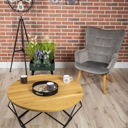 Soffbord OAKLOFT 41,5x90 cm svart/ek