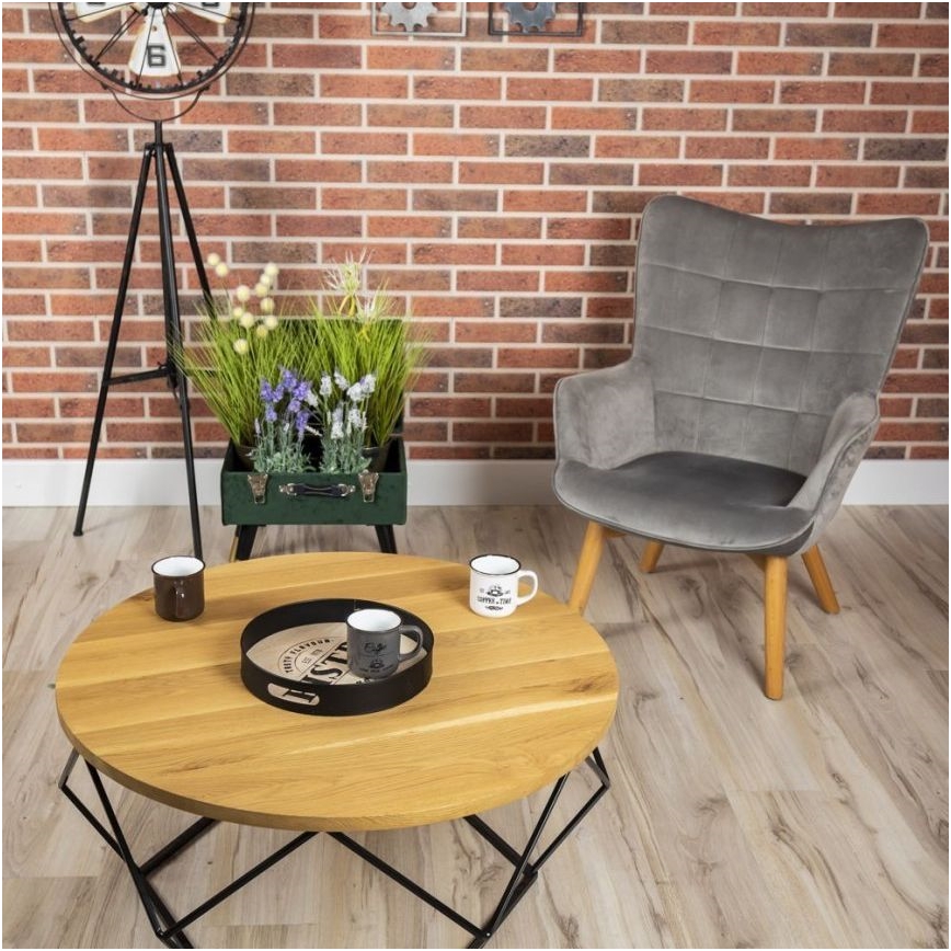 Soffbord OAKLOFT 41,5x90 cm svart/ek
