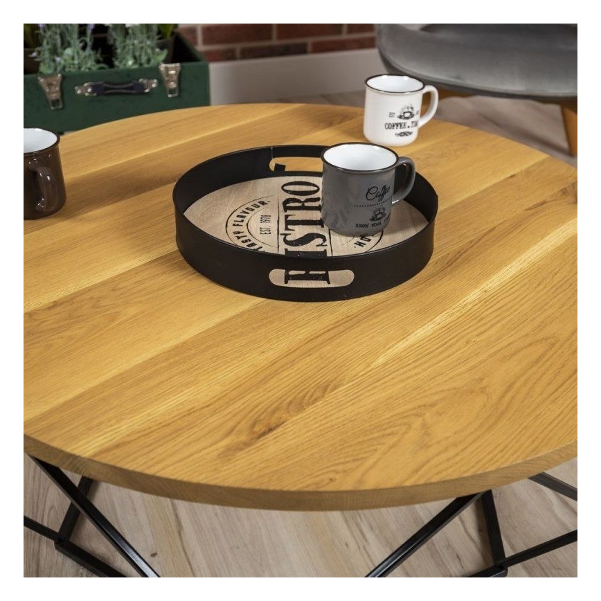 Soffbord OAKLOFT 41,5x90 cm svart/ek