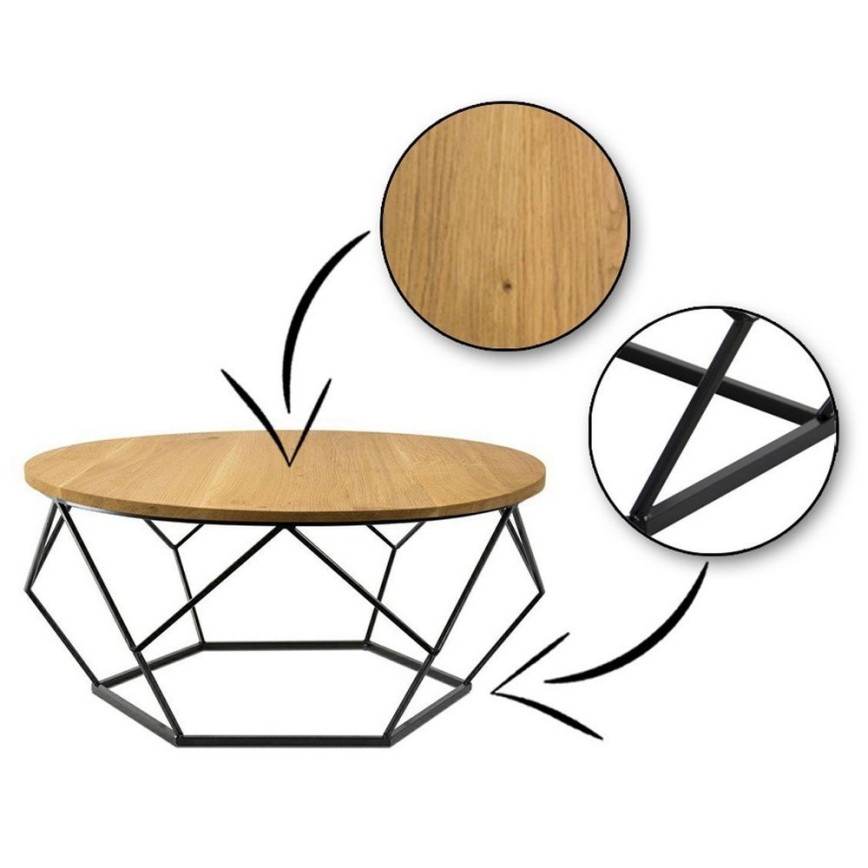 Soffbord OAKLOFT 41,5x90 cm svart/ek