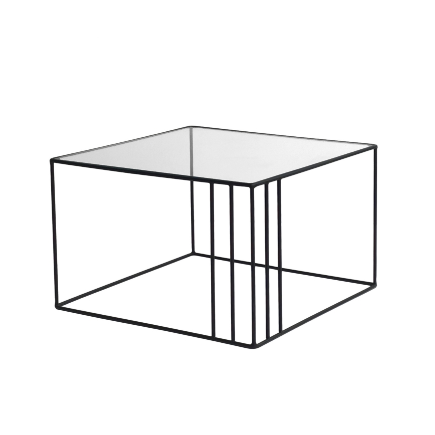 Soffbord OUTLINE 36x55 cm svart/genomskinligt