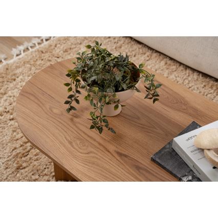 Soffbord OVAL 60x120 cm brun