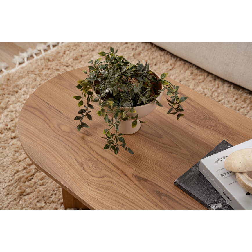 Soffbord OVAL 60x120 cm brun
