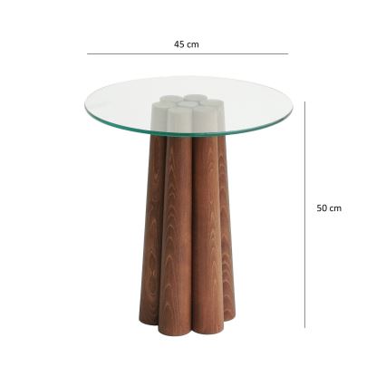 Soffbord PIANETA 50x45 cm tall/genomskinlig