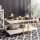 Soffbord POLKA 36,6x91,5 cm guld/vit