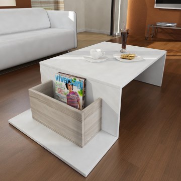 Soffbord POT 32x107 cm vit
