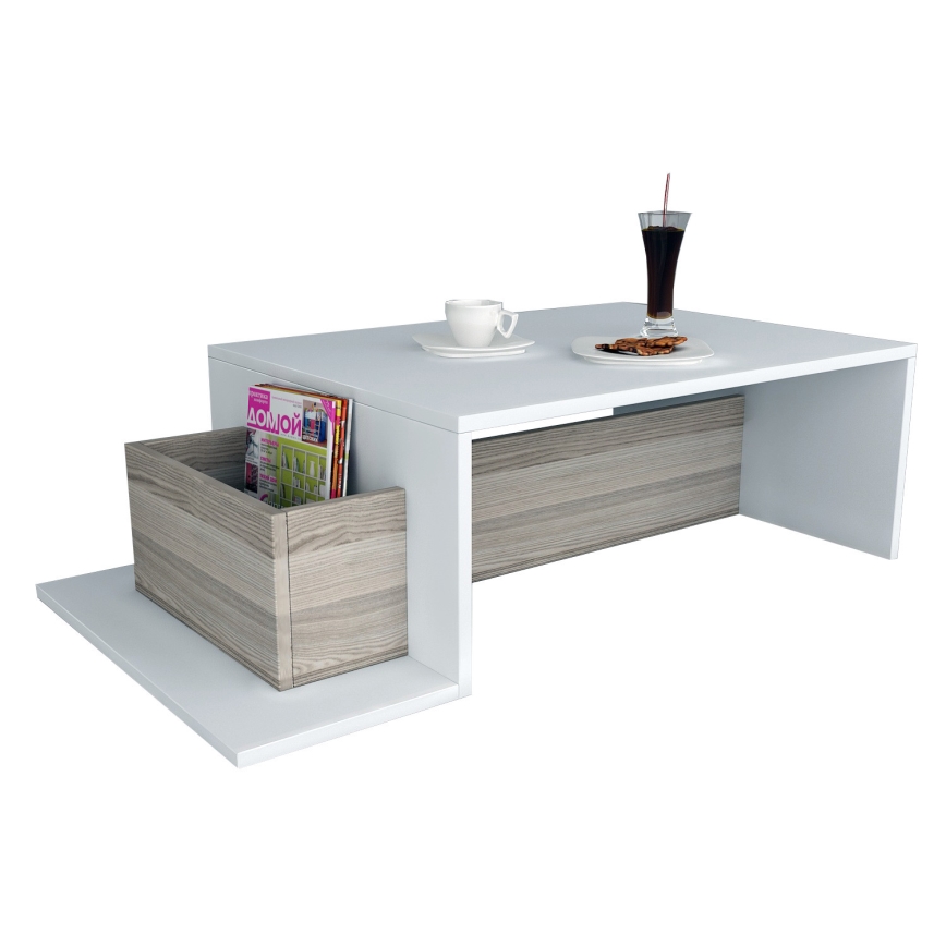 Soffbord POT 32x107 cm vit